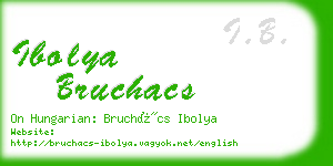 ibolya bruchacs business card